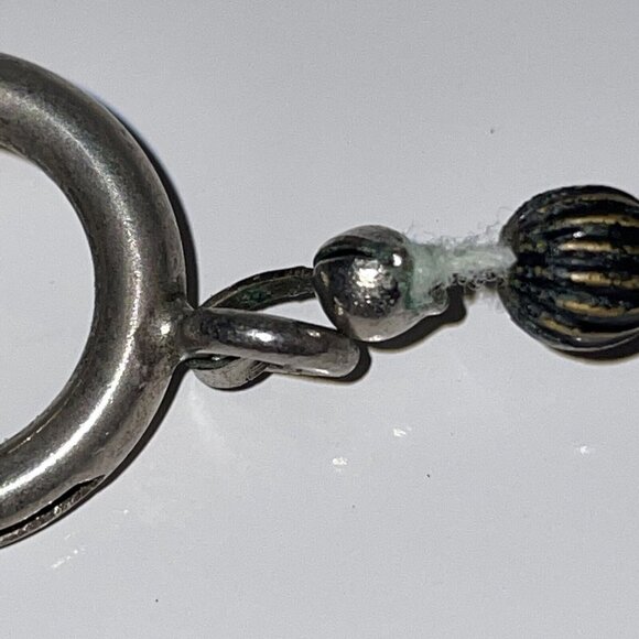 RARE Vintage Black Stacked Snake Beads Long Necklace Unique!   SL17 - Picture 9 of 15